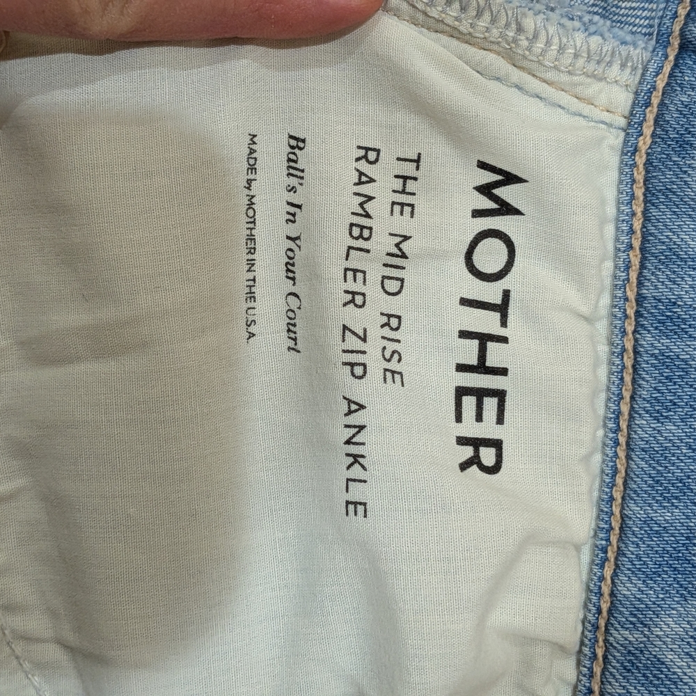 MOTHER Light Blue Mid Rise Jeans